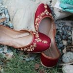 Maroon Embridered Khussa