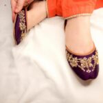 Purple Embroidered Khussa