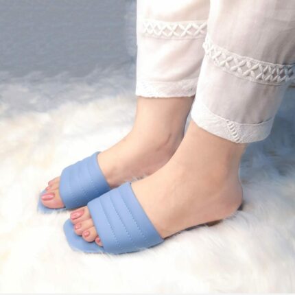 Blue comfort slippers for her