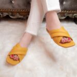 yellow casual slipper by snf