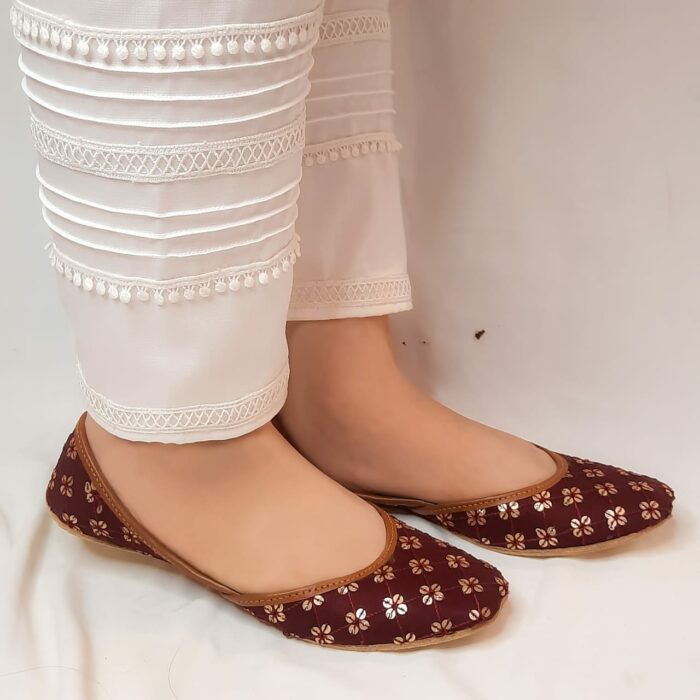 Casual Maroon Khussa By Snf