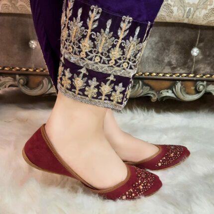 Casual Maroon Khussa For Her