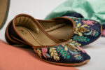 Blue embroidered khussa