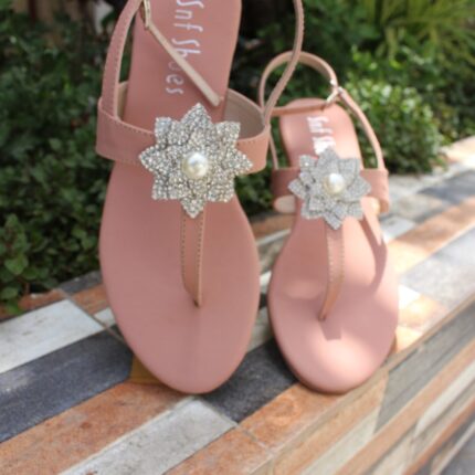 Pink sandal With Flower Bunch
