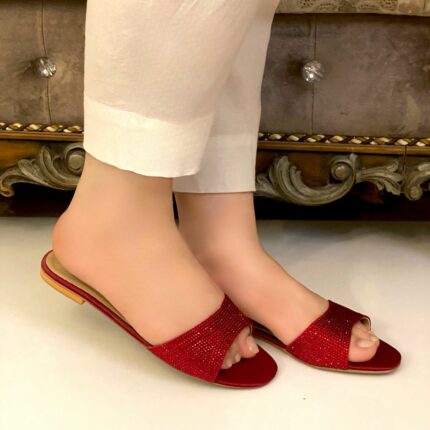maroon flats for her