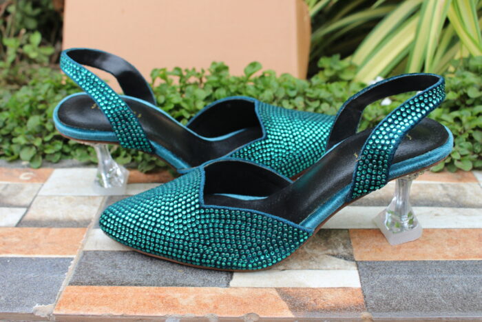 green heels for her