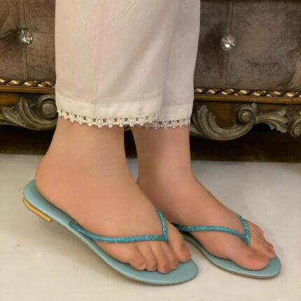 aqua blue flats for her