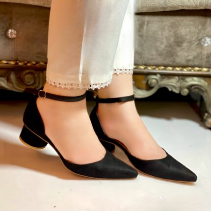 Black Ankle Strap Pumps