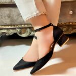 Black Ankle Strap Pumps