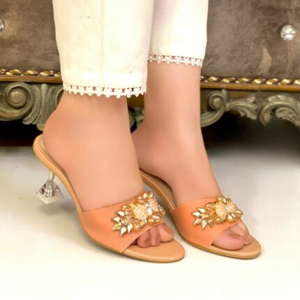 peach heels by snf