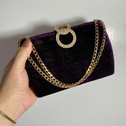 Purple Valvet Clutch For Her