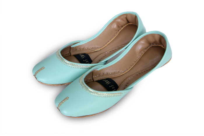 Casual Sea Green Khussa For Her