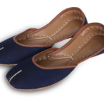 Casual Leather Khussa denim blue - 102