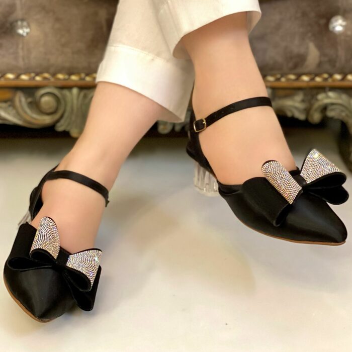 black bow sandals for her