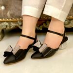 black bow sandals for her