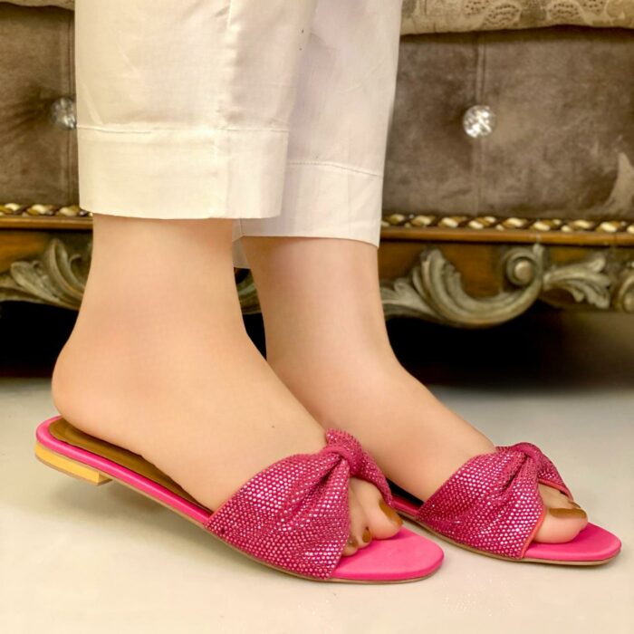 pink shimmery flats for her