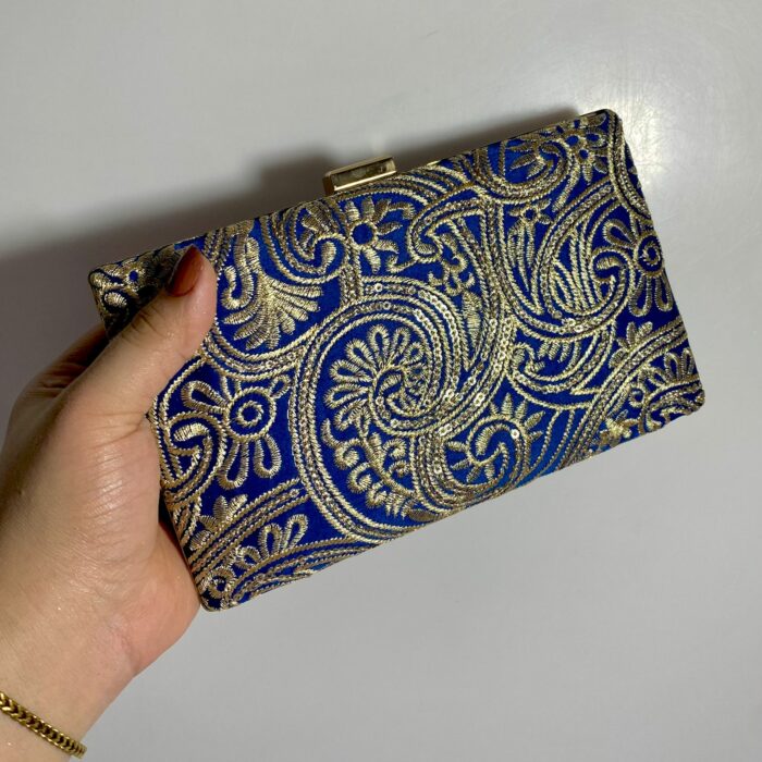 blue clutch for her