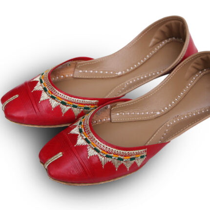 Plain red Khussa For Her