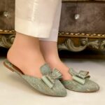 Bow Mules In sea Green