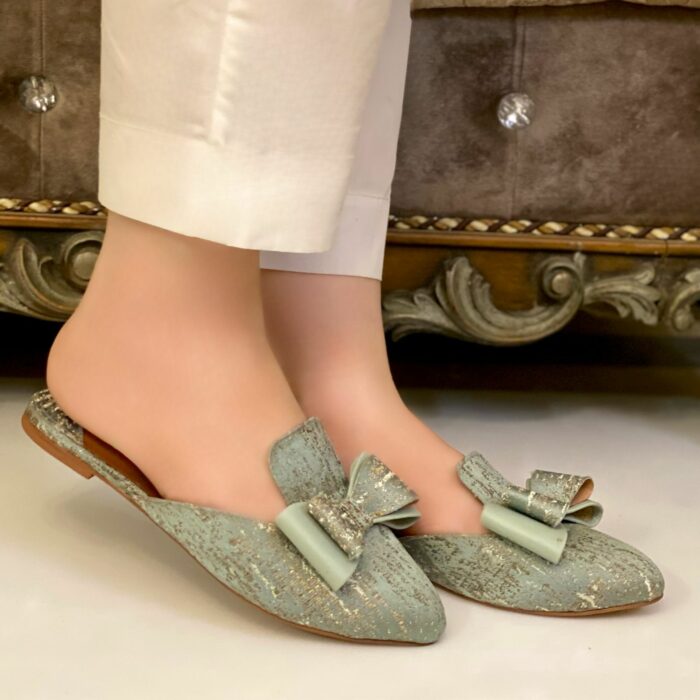 Bow Mules In sea Green