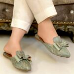 Bow Mules In sea Green