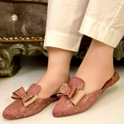 Bow Mules In Pink