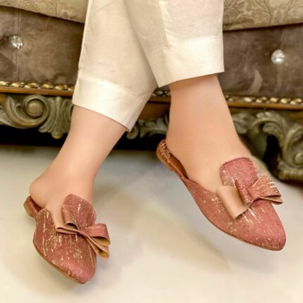 Bow Mules In Pink