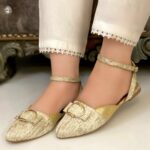 Gold pumps for women