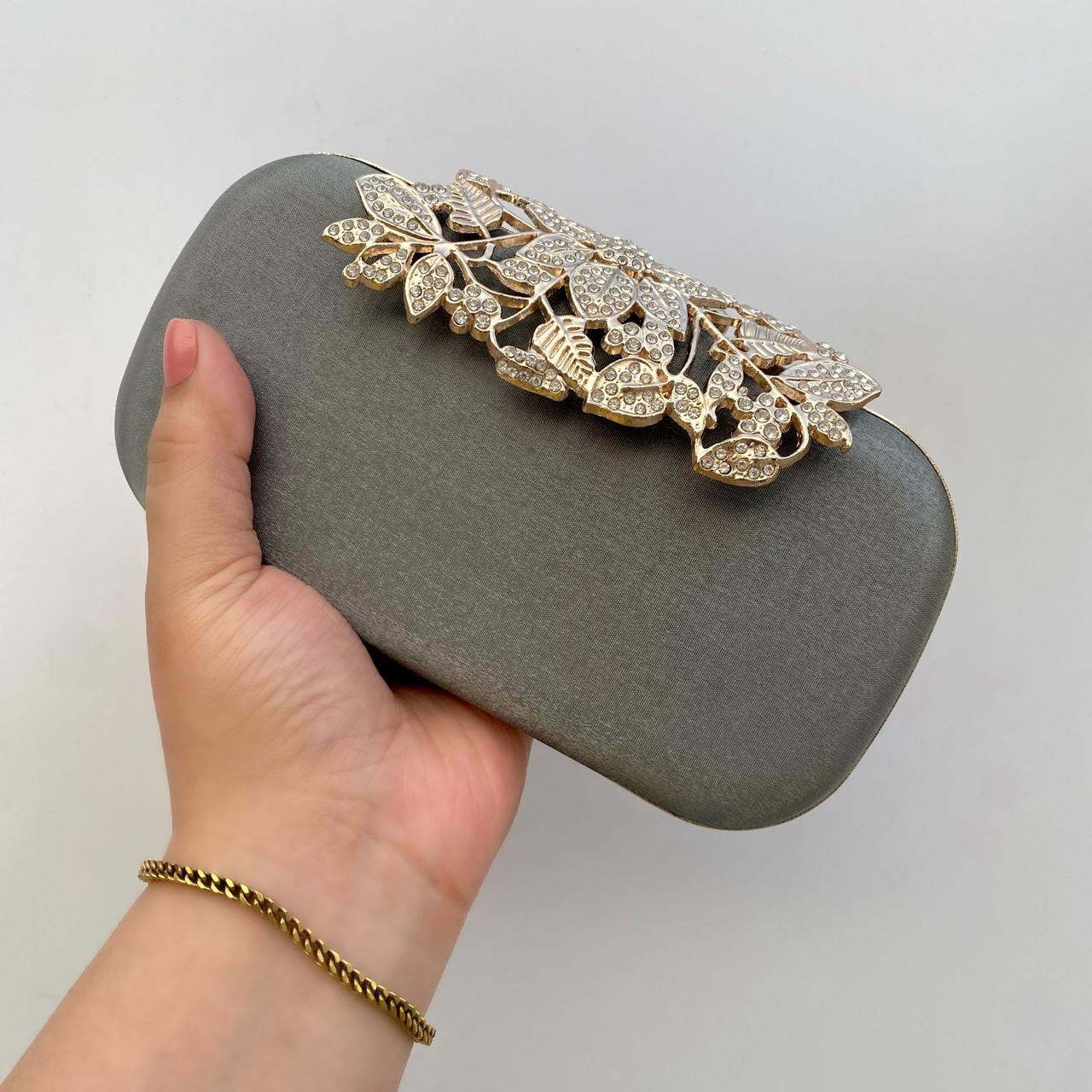 Grey Clutch For Her-cl Grey Clutch For Her-cl