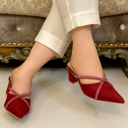 maroon pumps for her