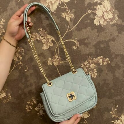 Chain Cross Body Bag In Sea Green