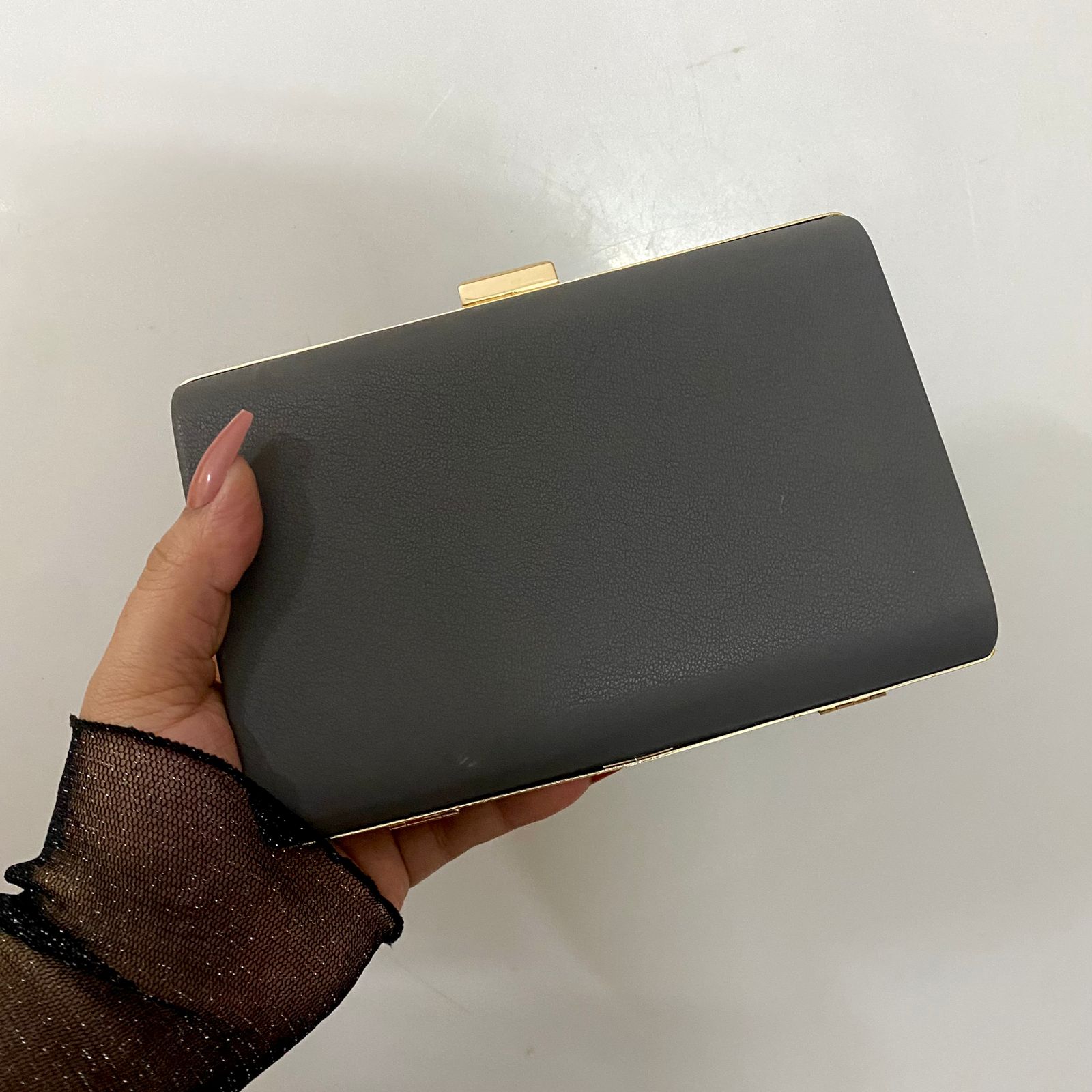 Plain Grey Clutch For her Plain Grey Clutch For her