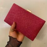 pink shining clutch for her