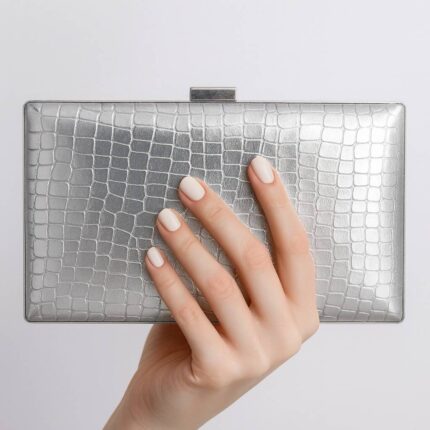 The Crocodile Silver Clutch For Her