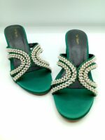 pearls green heel