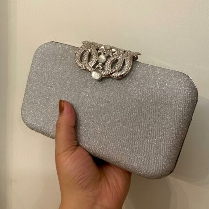 Silver Clutch For Her-Cl-127