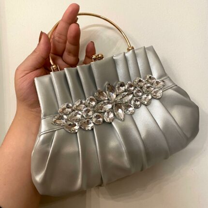 Bridal Potli Bag In Silver