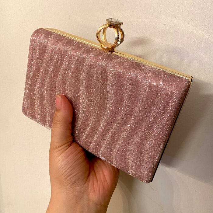 Shimmery Peach Clutch For Her