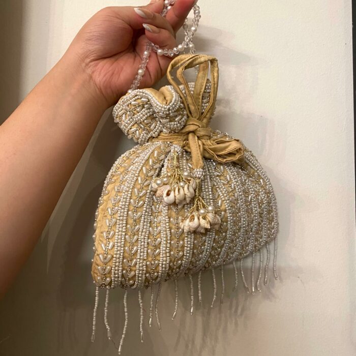 Golden potli bag for women