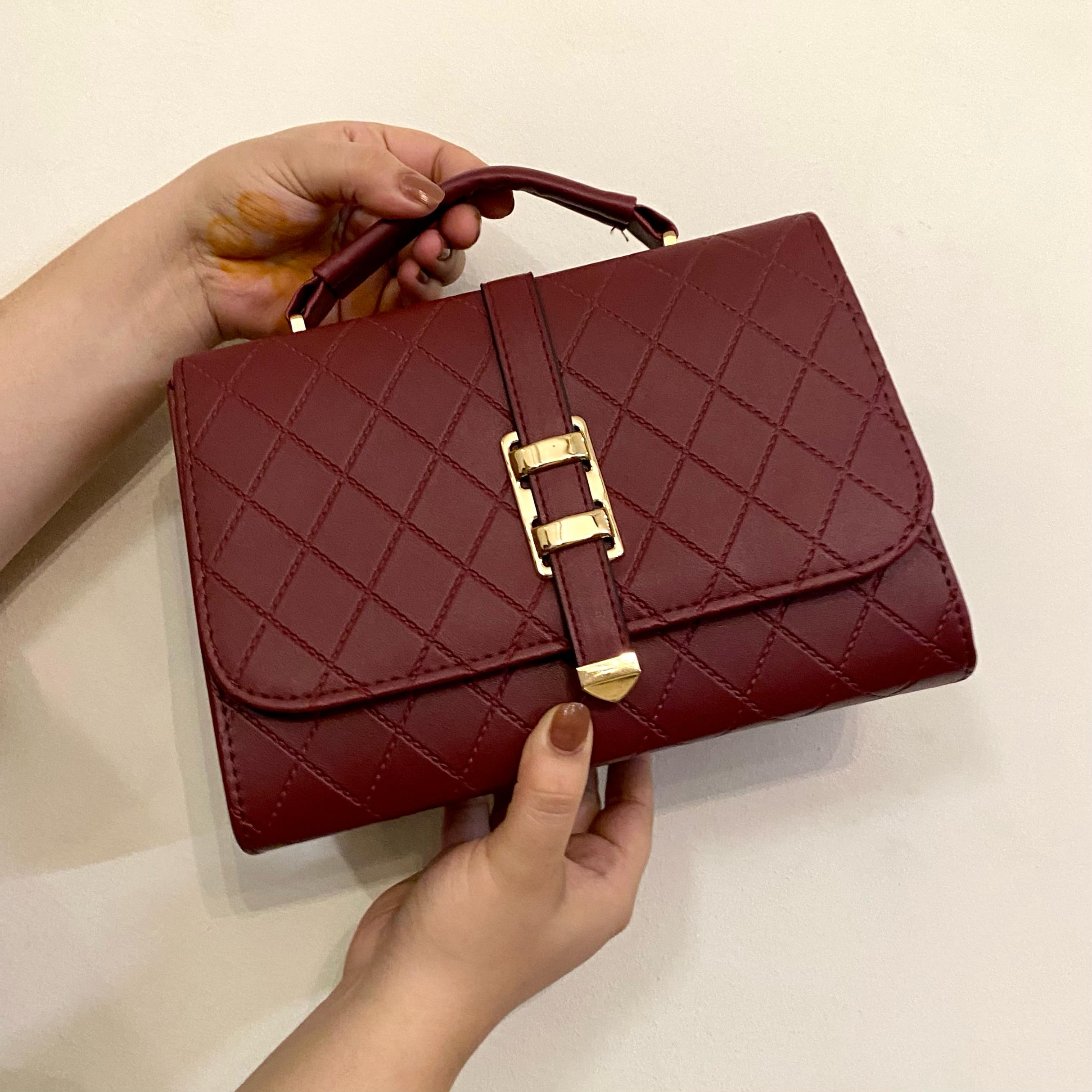 Wine Quilted Bag For Her Wine Quilted Bag For Her