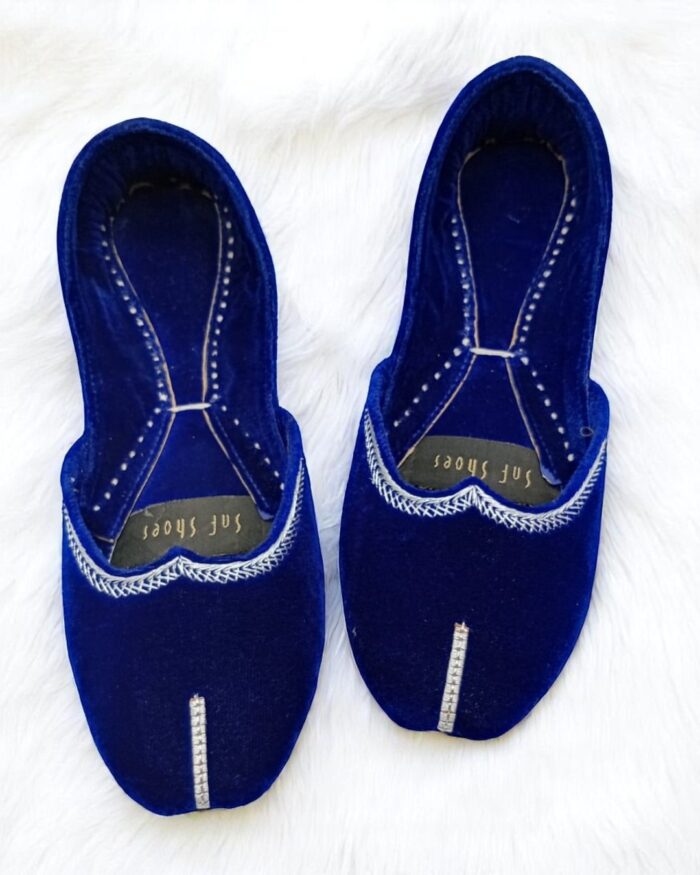 Blue Valvet Khussa For Her