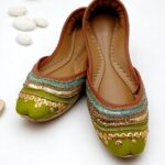 MehndiGreen Embroidered Khussa-2250