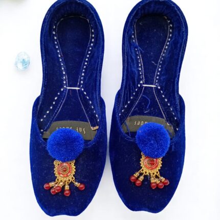 Blue Velvet Khussa for her