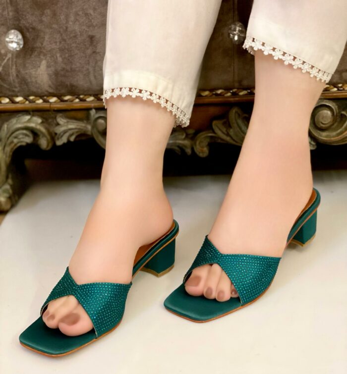 green heels for her