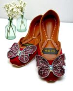 butterfly khussa in red