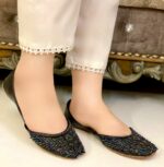 Traditional black khussa for women - Image 2