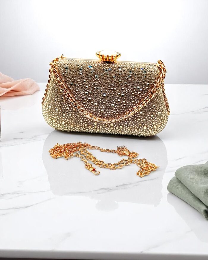Bridal Clutch In Golden