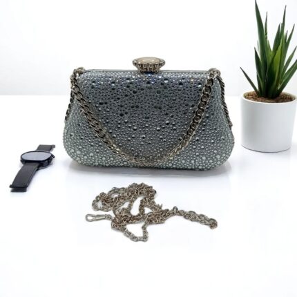Bridal Clutch In Silver