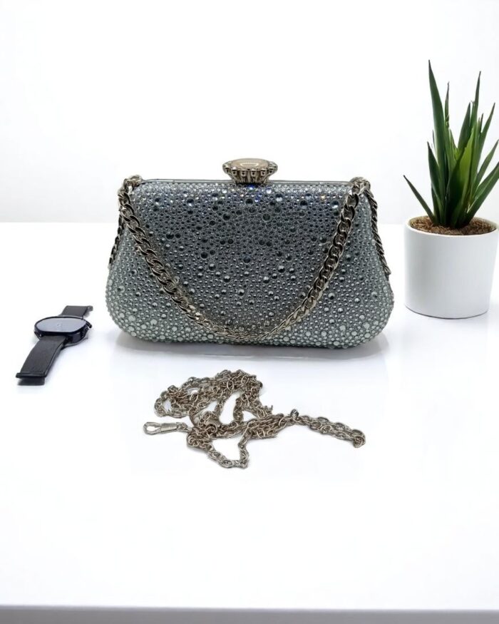 Bridal Clutch In Silver