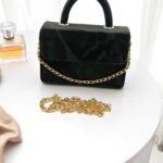 The Classic Top-Handle Chain Bag In Black